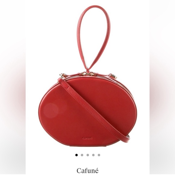 Cafune Egg Bag Crossbody Purse - Red - Picture 2 of 2